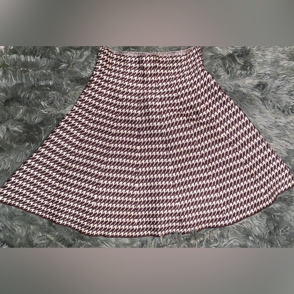 Max Studio Brown and Cream Sweater Skirt